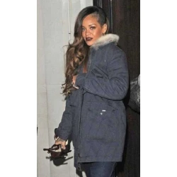 Grey Long  Rihanna Jacket
