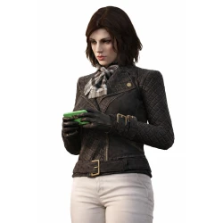 GTA 6 Female Protagonist Black Leather Jacket