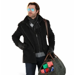 Guarding Stars 2026 Jared Padalecki Black Suede Coat Guarding Stars 2026 Jared Padalecki Black Suede Coat