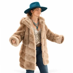 Guarding Stars 2026 Leighton Meester Beige Faux Fur Coat Guarding Stars 2026 Leighton Meester Beige Faux Fur Coat
