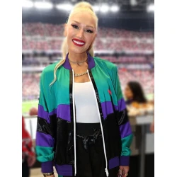 Gwen Stefani Dsquared2 Color Blocked Bomber Jacket