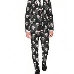 Halloween 2023 Skulleton Printed Costume Suit