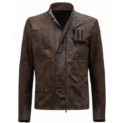 Han Solo Star Wars Forces Awakens Leather Jacket