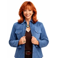 Happy’s Place S03 Reba McEntire Blue Suede Jacket