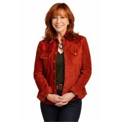 Happy’s Place S03 Reba McEntire Red Suede Jacket