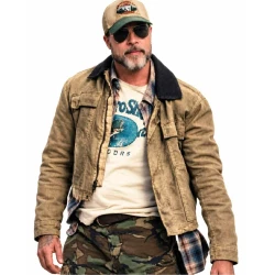 Heart of the Beast 2026 Brad Pitt Brown Cotton Jacket