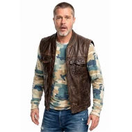 Heart of the Beast 2026 Brad Pitt Brown Leather Vest