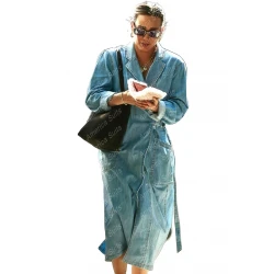 Hilary Duff Blue Denim Coat