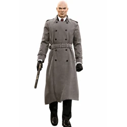 Hitman Agent 47 Ash Grey Trench Coat