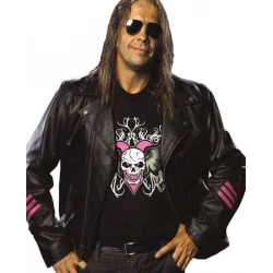 Hitman Bret Hart Leather Jacket