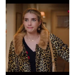 Holidate Emma Roberts Leopard Print Coat