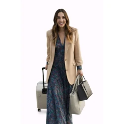 Home Delivery Janie Haddad Tompkins Beige Blazer