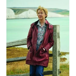 Hope Gap Annette Bening Maroon Coat