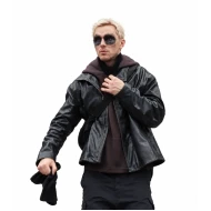 How to Rob a Bank 2026 Nicholas Hoult Black Leather Jacket