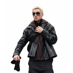 How to Rob a Bank 2026 Nicholas Hoult Black Leather Jacket How to Rob a Bank 2026 Nicholas Hoult Black Leather Jacket