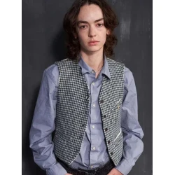 I Saw the TV Glow Brigette Lundy-Paine Houndstooth Vest