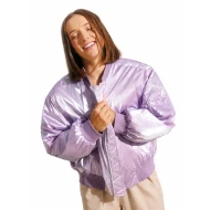 Iga Swiatek Lavender Metallic Bomber Jacket