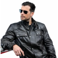 In the Grey Henry Cavill Black Leather Jacket 