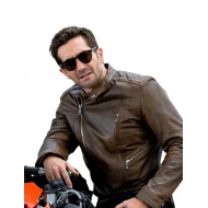 In the Grey Jake Gyllenhaal Brown Leather Jacket