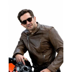 In the Grey Jake Gyllenhaal Brown Leather Jacket