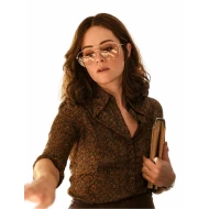 Ink 2026 Claire Foy Brown Printed Shirt