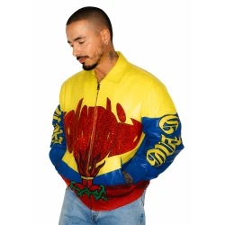 J Balvin 2026 Coachella Colombia Leather Jacket