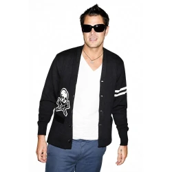 Jackass Best and Last 2026 Johnny Knoxville Black Cardigan