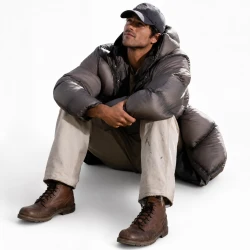 Jacob Elordi The Dog Stars Grey Puffer Jacket