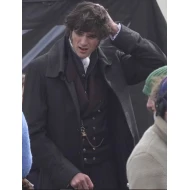 Jacob Elordi Wuthering Heights Black Coat