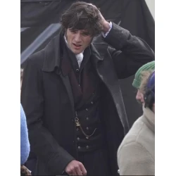 Jacob Elordi Wuthering Heights Black Coat