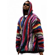 JaMarcus Russell Multicolor Knit Hooded Jacket