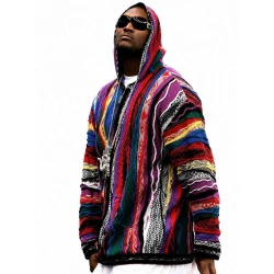 JaMarcus Russell Multicolor Knit Hooded Jacket