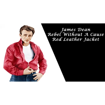 James Dean red jacket from 'Rebel Without a Cause' A timeless symbol of youth rebellion and Hollywood fashion.