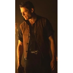 James Norton House of Guinness Brown Leather Vest