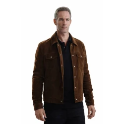 James Van Der Beek The Gates Suede Jacket