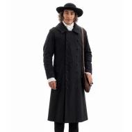 Jamie Demetriou Pride and Prejudice 2026 Black Wool Coat