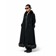 Jasmine Trinca The Eyes of Others Black long Coat 