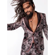 Jason Momoa Pink Jacquard 2 Piece Suit