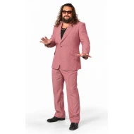 Jason Momoa Street Fighter Premiere Pink Pinstripe Suit
