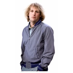 Jeff Daniels Dumb and Dumber Grey Bomber Jacket