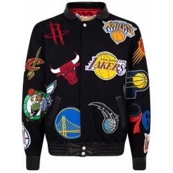 Jeff Hamilton Collage Bomber Black Jacket Jeff Hamilton Collage Bomber Black Jacket