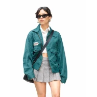 Jenna Ortega Teal Green Jacket