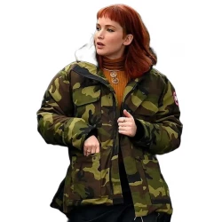 Jennifer Lawrence Don’t Look Up Camouflage Jacket Jennifer Lawrence Don’t Look Up Camouflage Jacket