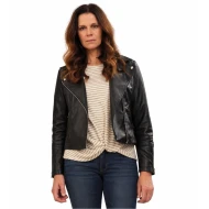 Jennifer Taylor The Space Between Us 2026 Black Biker Jacket