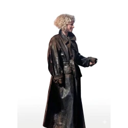 Jessie Buckley The Bride 2026 Leather Coat