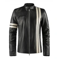 John Tanner Driver Black Leather Jacket