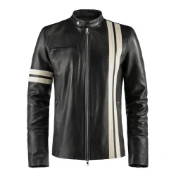 John Tanner Driver Black Leather Jacket John Tanner Driver Black Leather Jacket