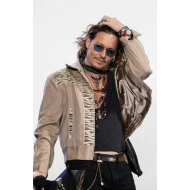 Johnny Depp Beige Cotton Jacket