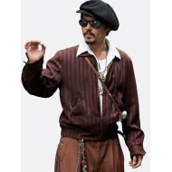 Johnny Depp Brown Stripe Jacket