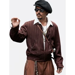 Johnny Depp Brown Stripe Jacket